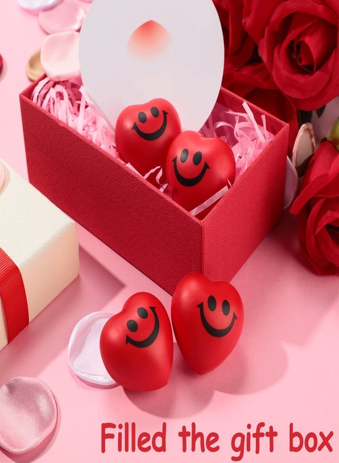 سيفانير ٣٦ قطعة من كرات تخفيف التوتر على شكل قلب لعيد الحب، كرات إسفنجية صغيرة مرحة على شكل وجه مبتسم، مثالية لتزيين أكياس الهدايا في حفلات المدرسة والكرنفالات، متوفرة بألوان الأحمر والوردي والبنفسجي. - Image 4